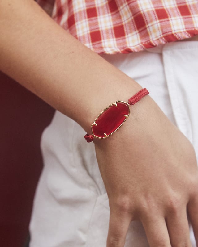 Elle Gold Friendship Bracelet in Red Illusion image number 1.0